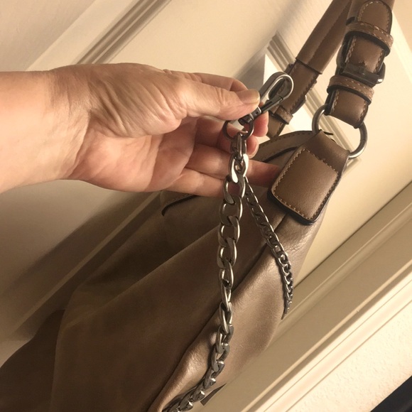 NWOT Taupe Bucket Bag (Vegan) - Picture 6 of 15